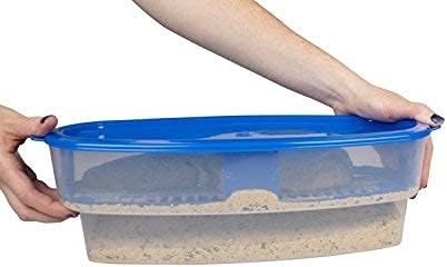 COOK'S CHOICE XL Original Better Breader Bowl 16" Mess-Free Breading Tray | Shake & Coat Batter Bowl w Lid for Chicken, Fish, & Vegetables, Great for Fish Fry, Tenders, Wings-Easy Cleanup & Made in USA