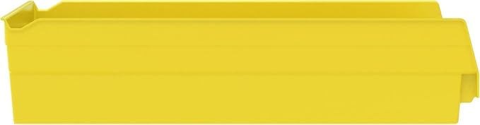 Akro-Mils 30178 Heavy Duty Plastic Shelf Bins, 18"x 11"x 4", Yellow, 12-Pk | Heavy Duty Nesting Storage Bins for Garage, Closet, Refrigerator, Kitchen, Cabinet, Drawer Organization, Pantry Organization