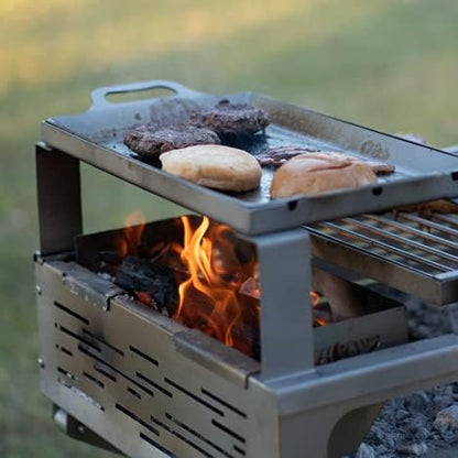 Camping Grill Premium - Stainless Steel Portable Charcoal Grill - BBQ