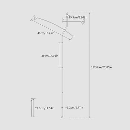 Portables Camping Light Poles Regulable Fishing Hanging Light Fixing Stand for Outdoor BBQ Fishing Trip