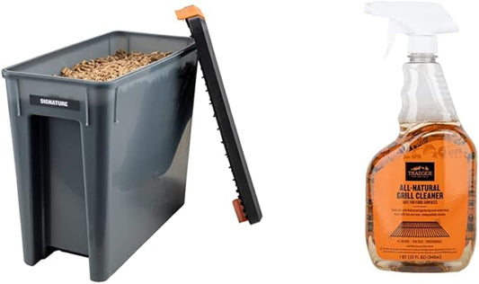 Traeger Pellet Grills BAC637 Stay Dry Pellet Bin and Traeger Grills BAC679 All Natural Cleaner