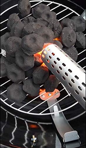 GasSaf Electric Charcoal Fire Starter and Lighter for Big Green Egg Fireplace Fire Pits Campfires and Others, with Built-in Blower Quick BBQ Lighting Charcoal, Wood and Others(Ceramic Core)
