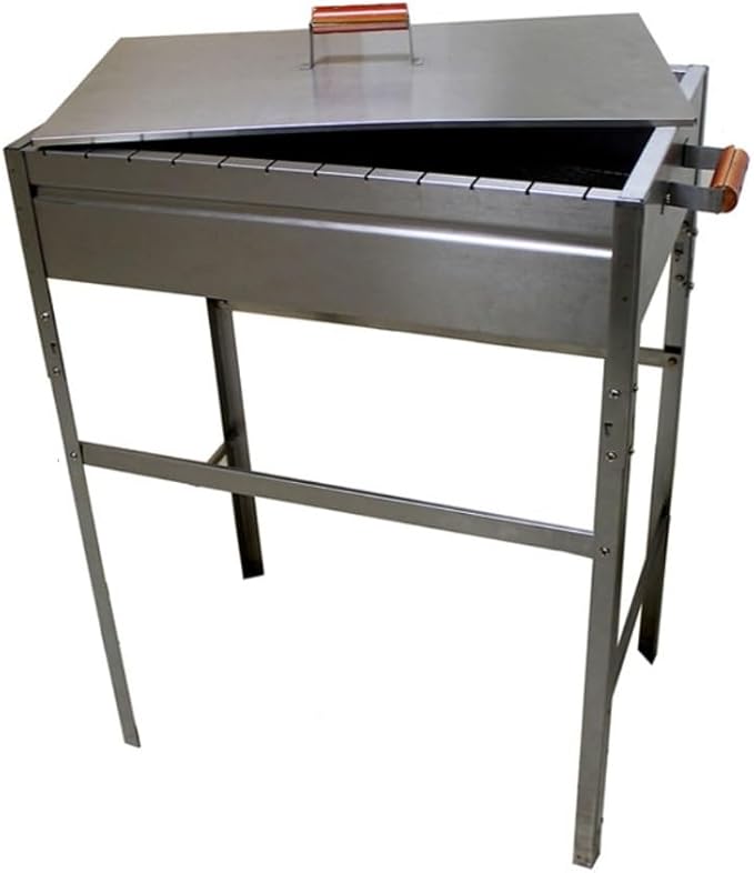 Stainless Steel Traditional Large Tall With Feet Legs Persian Middle Eastern Arabic Turkish BBQ Charcoal Grill Mexican Style Iranian Mangal Kabob Paz