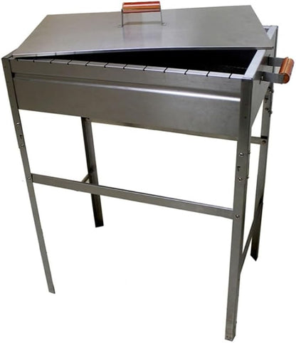 Stainless Steel Traditional Large Tall With Feet Legs Persian Middle Eastern Arabic Turkish BBQ Charcoal Grill Mexican Style Iranian Mangal Kabob Paz