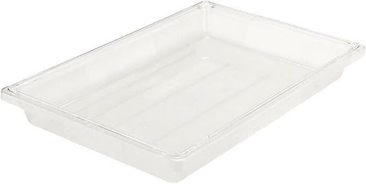 Rubbermaid Commercial Products Large Shallow Food Storage Container, 5 Gallon, Clear, for Restaurant/Kitchen/Cafeteria
