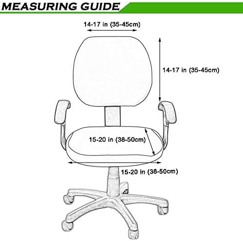 Smiry Office Computer Chair Covers for Desk Rotating Chair Protector | Stretch Jacquard Removable Washable Universal Slipcovers, Seat + Backrest Cover, Khaki