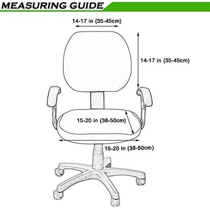 Smiry Office Computer Chair Covers for Desk Rotating Chair Protector | Stretch Jacquard Removable Washable Universal Slipcovers, Seat + Backrest Cover, Camel