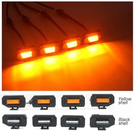 Suitable for 2020 Toyota Tacoma Trd Grille Lights(Yellow shell yellow light)
