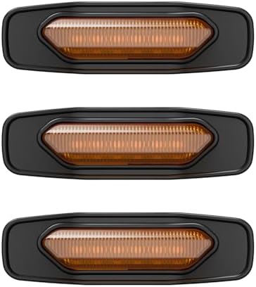 xipoqix 3PCS LED Front Grille Lights Compatible with 2022-2024 Ford Maverick XLT Central Control Switch Button Cover Replacement for 2022 2023 2024 Ford Maverick Accessories