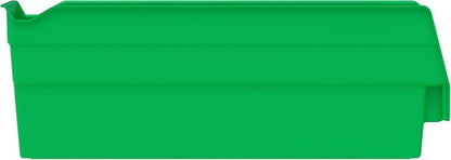Akro-Mils 30110 Heavy Duty Plastic Shelf Bins, 12"x 3"x 4", Green, 24-Pack | Heavy Duty Nesting Storage Bins for Garage, Closet, Refrigerator, Kitchen, Cabinet, Drawer Organization, Pantry Organization