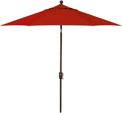 Treasure Garden 7.5ft Patio Umbrella – Outdoor Market Umbrella – Push Button Tilt – Bronze Aluminum Frame (Sunbrella, Jockey Red)