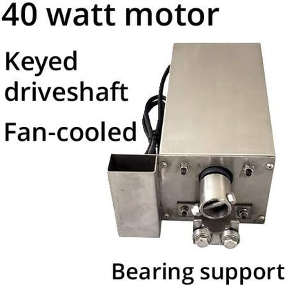 SpitJack CXB85 Pig, Whole Hog, Lamb BBQ Spit Roaster Rotisserie Kit. Electric 40W Motor, 60 Inch Spit Rod, All Stainless Trussing Hardware, Accessories. Portable Charcoal Barbecue or Outdoor Wood Fire | Portable charcoal or wood-fire BBQ roaster with s...
