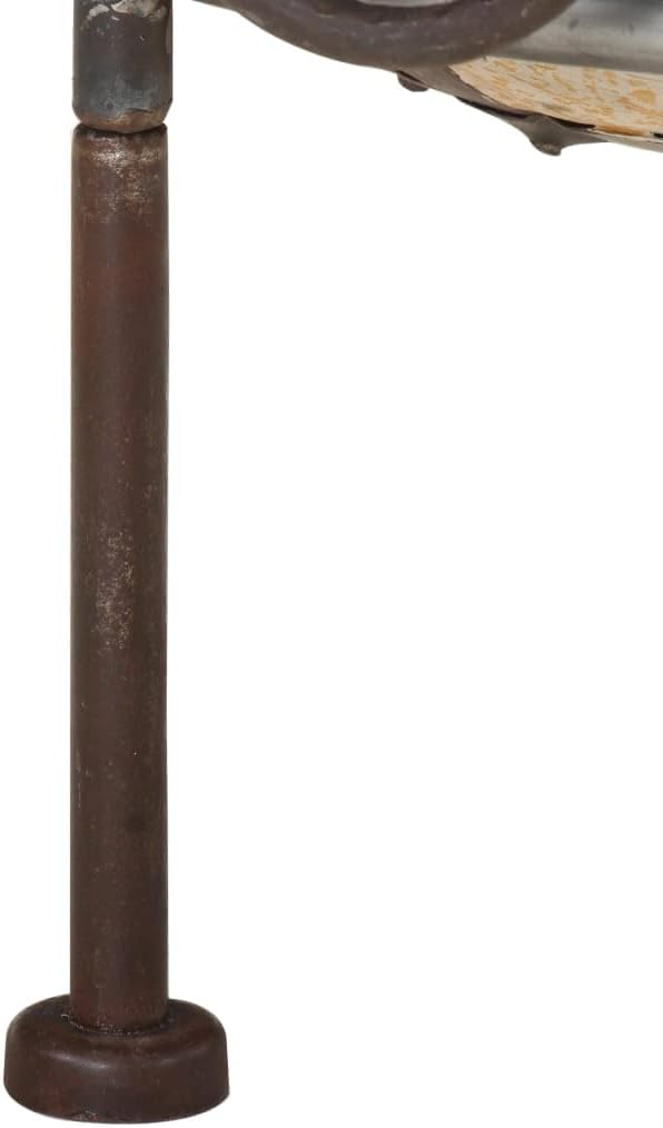 15.7 inch Iron Fire Pit, Rustic Round Fire Bowl for Outdoor Patio, Garden Backyard Wood Burning Heater with Carrying Handles