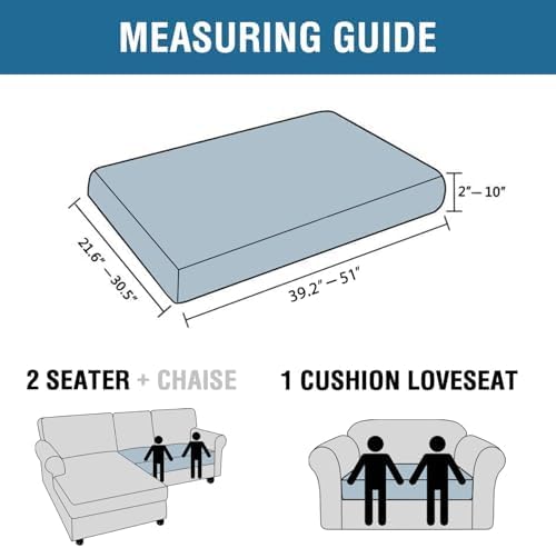 H.VERSAILTEX Velvet Stretch Individual Couch Cushion Cover Plush Slipcover for Loveseat Sofa Furniture Protector Seat Cover (1 Piece Loveseat Cushion Cover, Porcelain White)