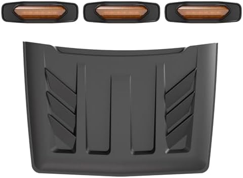 xipoqix 3PCS LED Front Grille Lights Compatible with 2022-2024 Ford Maverick XLT Hood Scoop Replacement for 2022 2023 2024 Ford Maverick Accessories