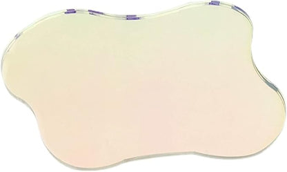 Set of 2 Rainbow Acrylic Cup Coaster,Ins Irregular Coaster,Acrylic Drink Coasters for Dining Room Living Room Patio Coffee Table (Rainbow)