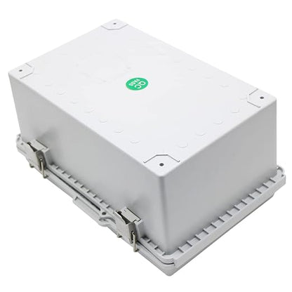 Clear Hinged Cover Stainless Steel Latch, IP67 Waterproof Electrical Weatherproof Junction Box, PVC Plastic Grey Case 11.4×7.5×5.5 inch（290×190×140mm）
