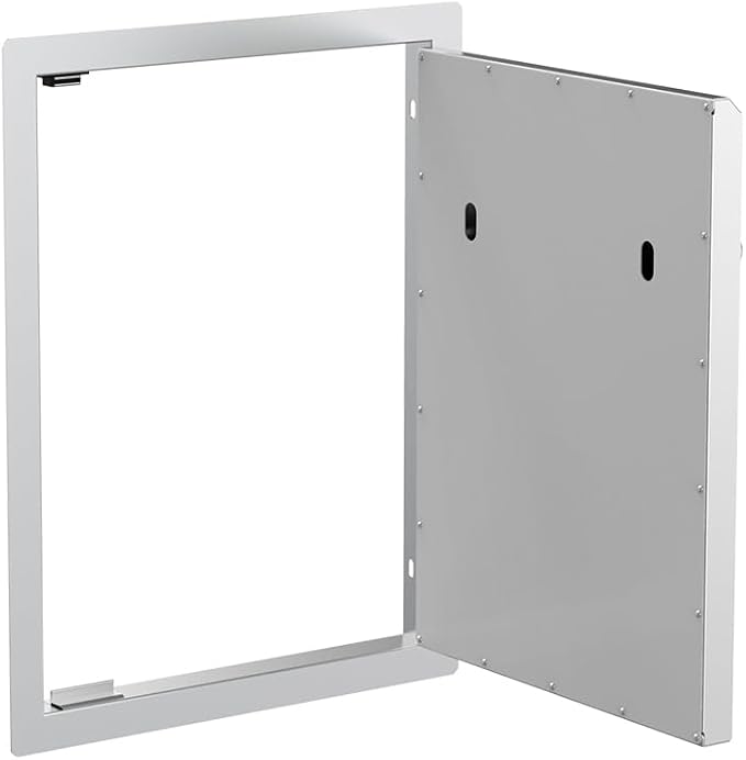 Spire 18" Built-in Single Access Door, Stainless Steel, Universal Mount, Perfect for Outdoor Kitchens & Islands, BBQ, Grilling, Backyards, 780-0019A