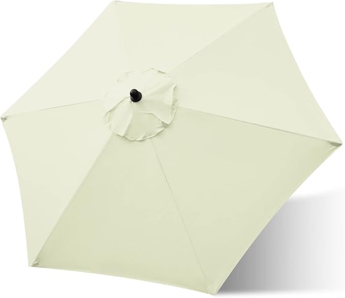 Sunnyglade 7.5ft Patio Umbrella Replacement Canopy Market Umbrella Top Outdoor Umbrella Canopy with 6 Ribs