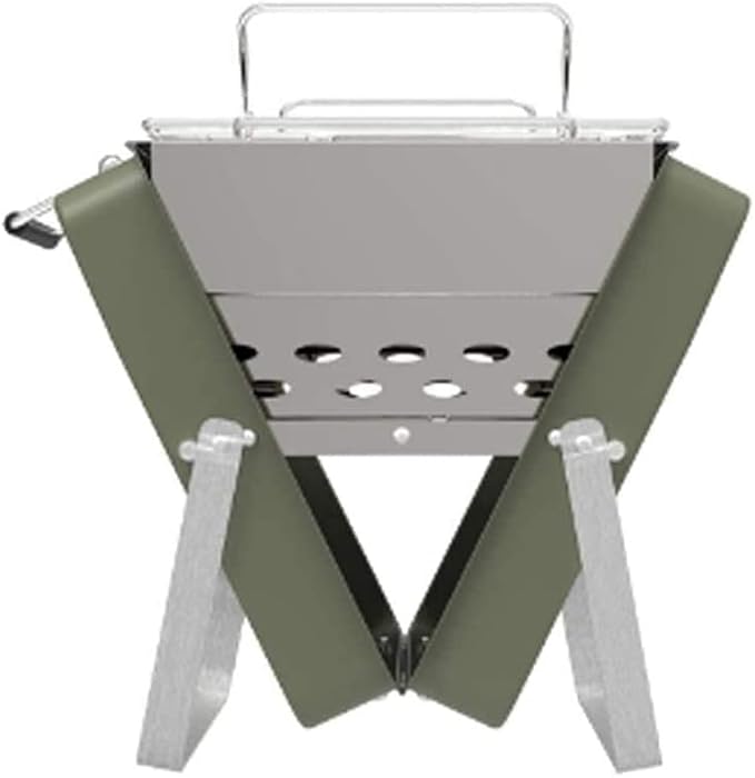 Barbecue Charcoal Grill Foldable Charcoal Grill Portable BBQ Barbecue Grill Lightweight Simple BBQ Grill For Outdoor Cooking Camping Portable Charcoal Grill(Green)