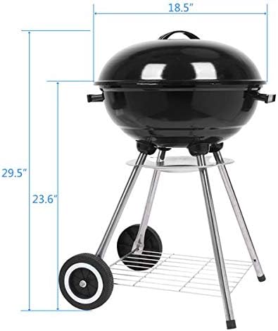 18Inch Charcoal Grill Outdoor for Camping Cooking Height: 60cm / 23.6 Inches