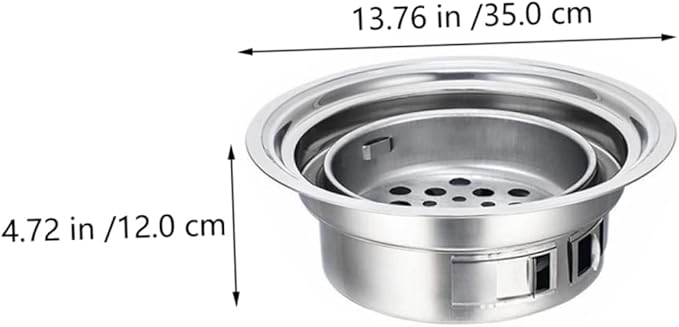 BESPORTBLE Portable Korean Charcoal Grill for Outdoor BBQ Stainless Steel Mini Grilling Stove Easy Setup for Camping and Picnics