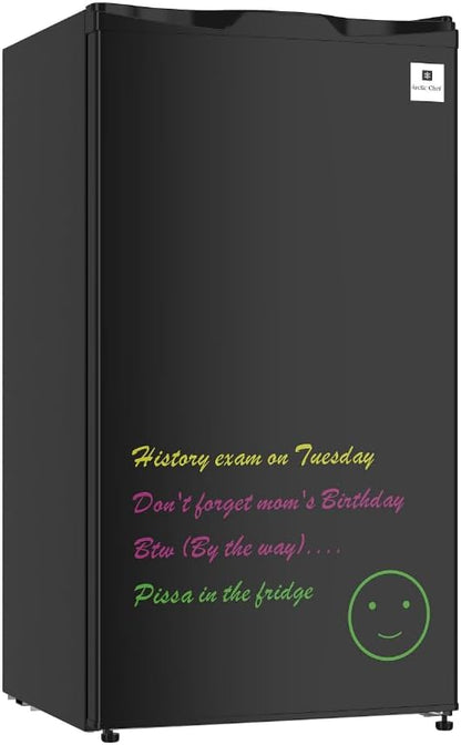 ARCTIC CHEF MINI FRIDGE, 3.2 cu. ft, Black Eraser BOARD