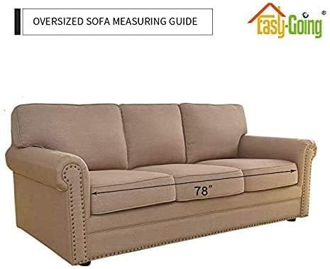 Easy-Going Reversible Couch Cover, 3 Cushion Sofa, X-Large, Beige/Beige | Machine Washable Slipcover For Dogs, Water Resistant Furniture Mat For Living Room, Non-Slip Sofa Cover, Pet Friendly
