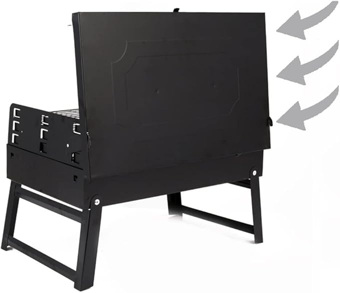 Portable Charcoal Grill for Camping BBQ Grills, Outdoor Barbecue Grill Folding Box Self-Service BBQ, Lightweight and Easy Clean,AsShow-D