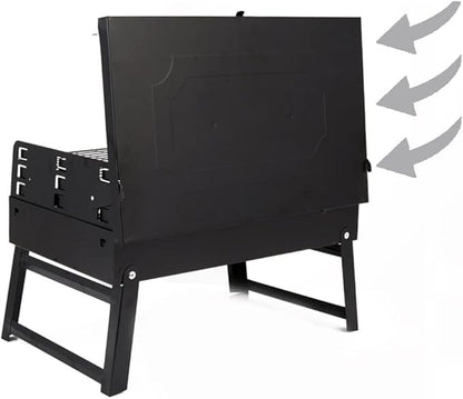 Portable Charcoal Grill for Camping BBQ Grills, Outdoor Barbecue Grill Folding Box Self-Service BBQ, Lightweight and Easy Clean,AsShow-D