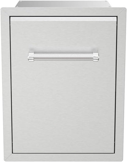 SPIRE Stainless Steel Built-in Roll-Out Trash Can, 10 Gallon Trash Bin, Perfect for Outdoor Island Kitchens, BBQs, Grilling & Cooking, 480-0002