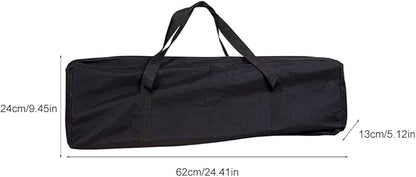 BBQ Tool Storage Bag,Oxford Grill Tool Carry Bag, Waterproof Outdoor Picnic Cooking Tools Bag Carry Bag for Camping Car Trip Outdoor Camping (Black,Size:24.41x 5.12 x 9.45inch)