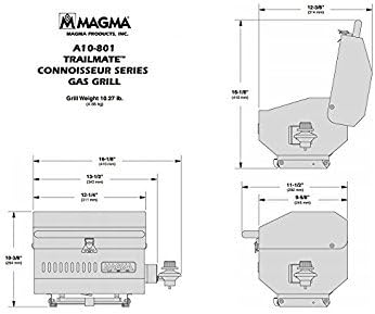 Magma Products, TrailMate Connoisseur Series Gas Grill, A10-801, Multi, One Size