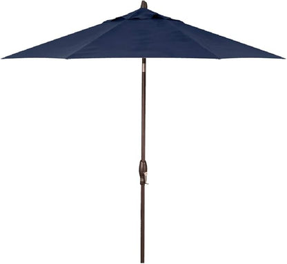 Treasure Garden UM8100-5439 Market Collection - 9' Auto Tilt Umbrella, Fabric Type: Sunbrella, Fabric Color: Navy, Pole Finish: Bronze