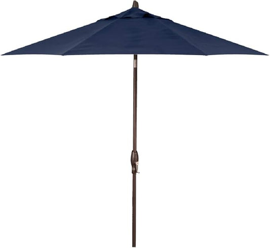 Treasure Garden UM8100-5439 Market Collection - 9' Auto Tilt Umbrella, Fabric Type: Sunbrella, Fabric Color: Navy, Pole Finish: Bronze