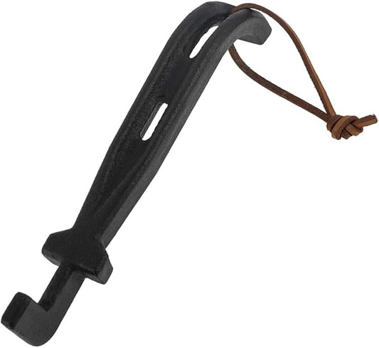 Heavy Duty Iron Grill Grate Hook - Compatible with Weber, Char-Broil & Camp Chef Grills (Fire Pit & BBQ Safe)