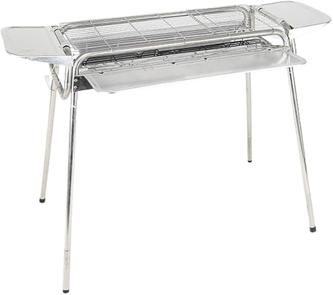 Portable Charcoal Grill for Camping BBQ Grills, Outdoor Barbecue Grill with Foldable Stainless Steel Rack, Independent Carbon Tank,85 * 43 * 41Cm-D
