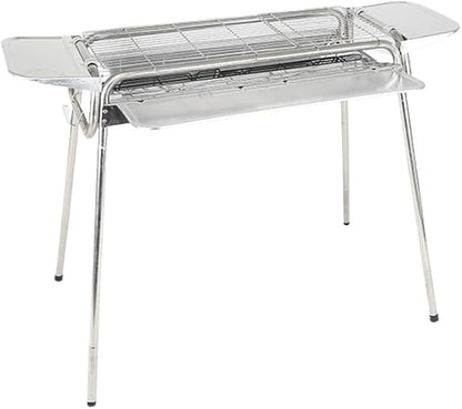 Portable Charcoal Grill for Camping BBQ Grills, Outdoor Barbecue Grill with Foldable Stainless Steel Rack, Independent Carbon Tank,85 * 43 * 41Cm-D