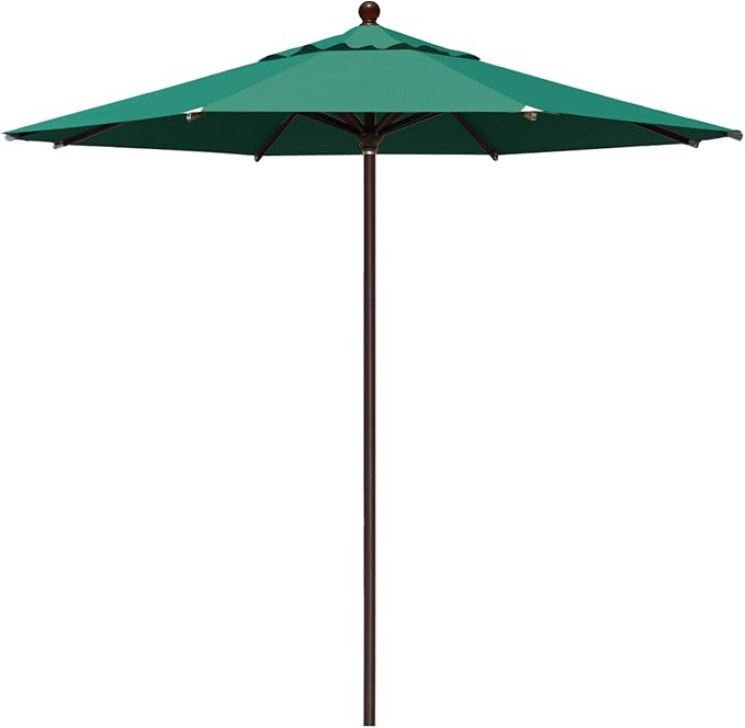 EliteShade USA 10-Year-Non-Fading 11Ft Market Umbrella Patio Outdoor Cylinder Auto Push-up Table Umbrella with Ventilation, Forest Green