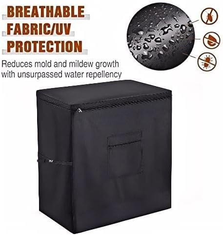 Chest Freezer Cover for Outside - Waterproof Dustproof Deep Refrigerator Covers,Fit for Patio Compact Icebox 7 Cubic Feet (44"L X 26"W X 33"H) (3.5 Cu.Ft, 21"L X 17"W X 30"H)