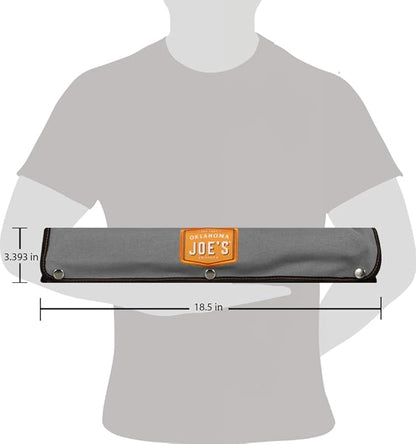 Oklahoma Joe’s Blacksmith 3‑Piece BBQ Knife Set – Full‑Tang Meat Knives with Riveted Handles & Storage Roll