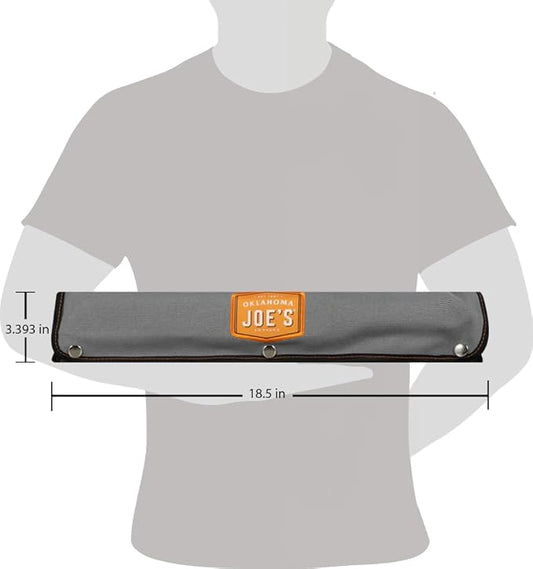 Oklahoma Joe’s Blacksmith 3‑Piece BBQ Knife Set – Full‑Tang Meat Knives with Riveted Handles & Storage Roll