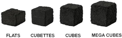 HookahJohn Titanium Hookah Coconut Coals,1 Kg Natural Hookah Charcoal,120ct (Cubettes)