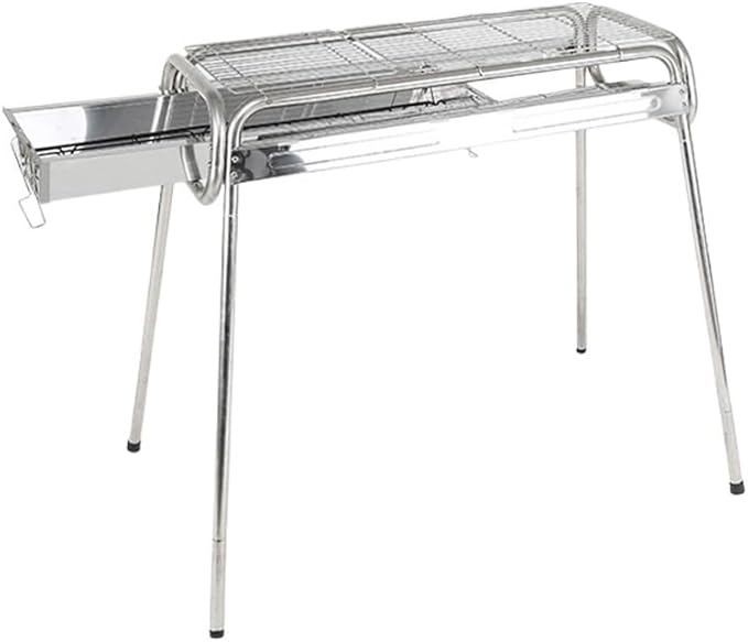 Portable Charcoal Grill for Camping BBQ Grills, Outdoor Barbecue Grill with Foldable Stainless Steel Rack, Independent Carbon Tank,85 * 43 * 41Cm-D