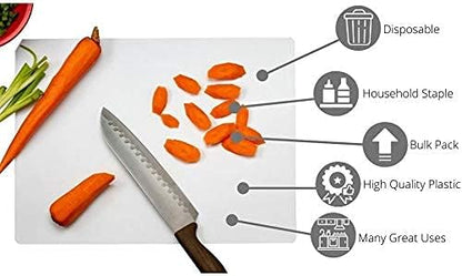 Crown Display 25 Count Premium Quality Disposable Cutting Boards ~17 Inch X 12 Inch Disposable Sheets For Kitchen And Commercial Use ~ Patent Pending ~ Recyclable Disposable Cutting Board Sheets