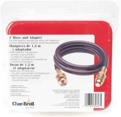 Char-Broil 4-Foot Hose and Adapter, Black