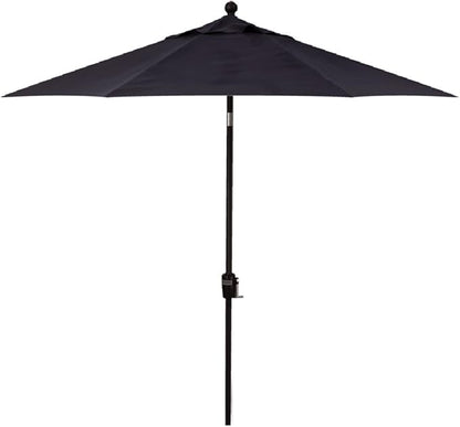 Treasure Garden Octagonal 9 ft Patio Umbrella - Outdoor Furniture Table Umbrella – Push-Button Tilt – Bronze Aluminum Frame (Obravia2, Navy)