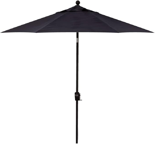 Treasure Garden Octagonal 9 ft Patio Umbrella - Outdoor Furniture Table Umbrella – Push-Button Tilt – Bronze Aluminum Frame (Obravia2, Navy)