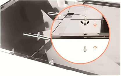 Replacement Grease Tray Set for Bbq Grill Models from Nexgrill, Dyna Glo, Kenmore, Backyard Grill, BHG, Uniflame and Others (20-23.5 inches)