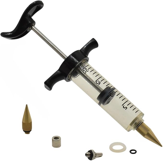 Big Horn 19408 High Pressure Glue Injector with 2 Brass Tips